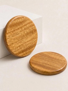 Sustainable Wooden Coaster Natural Solid Wood Drink Coaster <b>Set</b> <b>for</b> Coffee Tea Mug <b>Table</b> Use <b>for</b> tea and coffee <b>Set</b> of coasters - Product Image 5