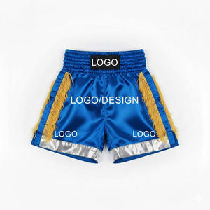 Shorts d'entraînement Muay Thai professionnels Hip Hop, broderie traditionnelle de boxe thaïlandaise, satin léger, shorts de kickboxing Muay Thai - Product Image 5
