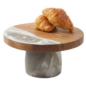 Hand Engraved Enamel Finishing Decorative Rounded Wooden <b>Cake</b> <b>Stand</b> For Birthday and Royal Party Celebration Accessories - Product Image 3