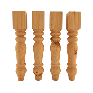 Pieds de table modernes en bois d'hévéa de qualité supérieure, supports de meubles tournés durables pour la décoration intérieure résidentielle, hôtelière et d'appartements - Product Image 1