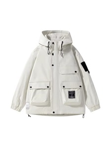 Blouson d'hiver décontracté imperméable pour homme 2026, coupe régulière, style bomber, avec capuche, fermeture éclair, grande taille, respirant - Product Image 4
