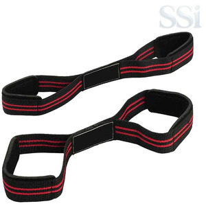 Durable Figure 8 Gym <b>Straps</b> for Weightlifting Padded Wrist Support for Max Grip Strength and Heavy Barbell Training - Product Image 4