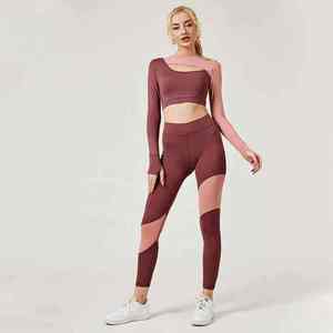 Wholesale Fitness Clothes for Gym Wear Women Sets 3 Pieces Yoga Jackets Workout Leggings Sports Bras <b>Top</b> Sportswear Set - Product Image 3