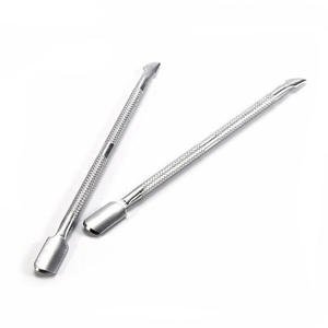 Pousse-cuticules professionnel double-embout en métal avec logo personnalisé, grattoir à peaux mortes, kit d'outils de pédicure OEM ODM en gros - Product Image 6