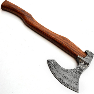 Hacha de Acero de Damasco, Hecha a Mano, para Acampar al Aire Libre, Trabajar la Madera y Cortar Madera - Product Image 3