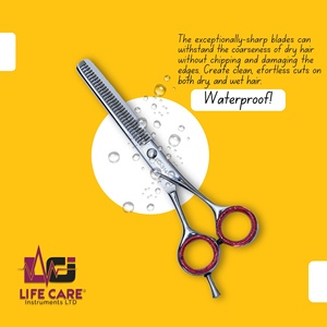 Tijeras profesionales para texturizar el cabello, tijeras de entresacar de alta calidad hechas con acero inoxidable japonés por Life Care Instruments - Product Image 6