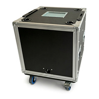 Flight case 12U 19 pouces pour amplificateur avec porte coulissante et roulettes pour équipement audio de tournée OEM ODM