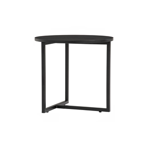 Heavy Duty Black Small Round <b>Side</b> <b>Table</b> Narrow Bedside <b>Table</b> with Metal Legs Small Apartment <b>Sofa</b> <b>Table</b> for Nesting Use - Product Image 1