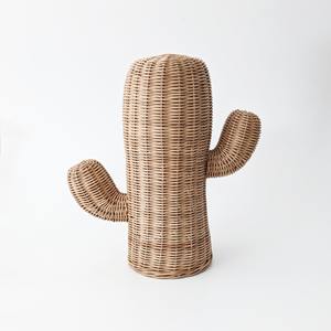 Ensemble de paniers décoratifs en rotin tressé à la main en forme de cactus, accessoires de décoration pour la maison, vente en gros, forme mignonne - Product Image 2