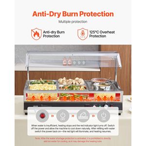 Stazione di zuppa commerciale da 2 pentole e 4 padelle con copri scalda zuppa e attrezzatura da tenere - Product Image 5