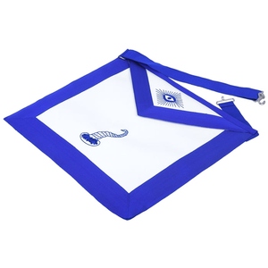 Senior Steward Blue Lodge <b>Apron</b> <b>White</b> & Blue Premium Masonic Regalia Adjustable Belt - Product Image 2