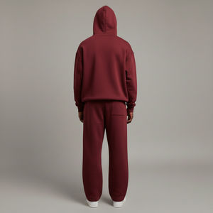 Conjunto Deportivo Personalizado de Felpa de Algodón 100% para Hombre, Corte Regular, Estilo Urbano, para Invierno, con Sudadera con Capucha y Pantalones Jogger - Product Image 6