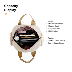 Mini sac à dos en toile de forme carrée, imperméable, avec fermeture éclair, sangle détachable, pour usage quotidien décontracté, sac à dos pour femme, qualité supérieure, effet froissé - Product Image 5