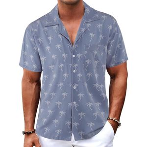 Chemise hawaïenne pour homme à imprimé floral orange, manches courtes, polyester respirant, séchage rapide, chemise de plage tropicale pour les vacances - Product Image 5
