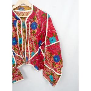 Beautiful 100% Cotton Designer Kantha <b>Jacket</b> MultiColor Ethnic Style Embroidery with open closure Handmade Vintage kantha <b>jacket</b> - Product Image 3