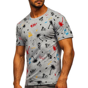 T-shirt pour homme en coton 100% écologique et respirant, impression sérigraphique de dernière génération, vêtements d'été, couleur personnalisable, service OEM - Product Image 3