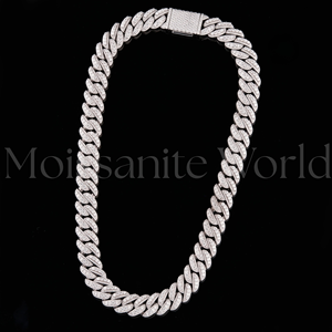 Suministro Directo de Fábrica: Cadena Cubana de Plata 925 para Hombre y Mujer, Collar de Moda Hip Hop, Joyería de Moda, Regalo en Oferta - Product Image 2