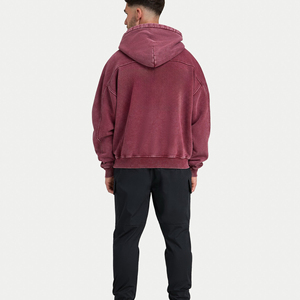 Nouveauté 2026 – Sweat à capuche vintage épais avec logo personnalisé pour homme, effet délavé à l'acide, grandes tailles - Product Image 4