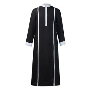 Robe de prière musulmane pour homme, Eid Thobe Abaya, Jubba Kaftan, coton respirant, longueur cheville, style saoudien - Product Image 4