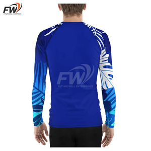 Custom Men Rash Guards High Quality Bjj Mma Upf 50+ Sun Protection Quick Dry Breathable Anti-uv <b>Surf</b> Swimming Rash Vest - Product Image 6
