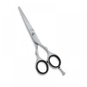 Best Quality Cheap Industrial Barber Scissors Black <b>Plastic</b> Handle Left Handed with Smooth <b>Edge</b> for Hair Cutting - Product Image 3