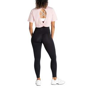 Camiseta Corta Personalizada para Mujer, Manga Corta, Transpirable, para Gimnasio, Entrenamiento, Fitness, Yoga, Ropa Deportiva, Personalizada, OEM, Venta al Por Mayor - Product Image 2