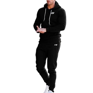 Men's Slim Fit Active Sport Stretch Joggers Core Tracksuit Hoodie and <b>Pants</b> Set for Fitness and Gym Top with Stylish Bottoms - Product Image 1
