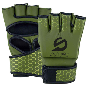 Guantes de MMA de cuero resistentes hechos a medida, guantes de entrenamiento de lucha de alta calidad con soporte para muñeca para adultos - Product Image 1