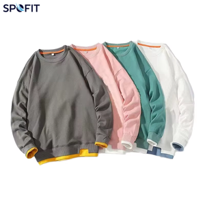 เสื้อสเวตเชิ้ตไหมพรมผู้ชายทรงโอเวอร์ไซส์ บางเบา สำหรับฤดูหนาว สไตล์ลำลอง คอกลม สีพื้น ใส่ได้ทั้งชายหญิง ชุดคู่รัก แฟชั่นแนวสตรีท ฮิปฮอป - Product Image 1
