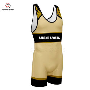 Traje de Lucha Libre Profesional para Hombre, Singlet de Poliéster y Spandex para Competencia, Singlets Juveniles de Lucha Libre con Logotipo Personalizado - Product Image 1