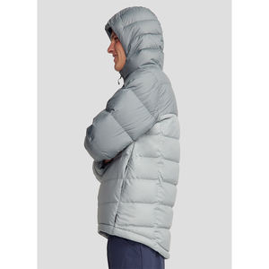 Vêtements d'hiver pour hommes en gros, veste décontractée à capuche épaisse de couleur unie, grande taille, veste coupe-vent décontractée, manteau matelassé OEM - Product Image 4