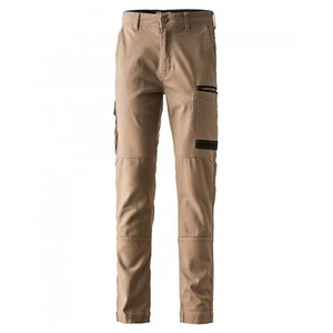 Custom Brand Men's Breathable Cotton <b>Cargo</b> Style <b>Work</b> Pants Tan Color Utility Pocket Design In-Stock - Product Image 1