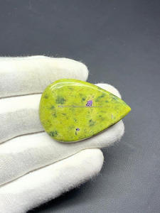 AAA Grade Amazing Atlantasite Crystal High Quality Natural Green Jasper Loose Gemstone Cabochon Cut Third Party Certified MH - Product Image 2