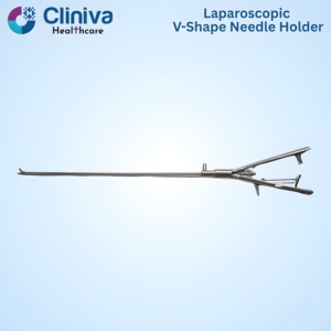 <b>Laparoscopic</b> V-Shape Needle Holder Straight Jaw High Quality Reusable Surgical <b>Instruments</b> - Product Image 2