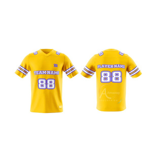Maillot de football américain de haute qualité 200 GSM en maille polyester durable, personnalisable avec nom et numéro, fabricant OEM en gros - Product Image 2