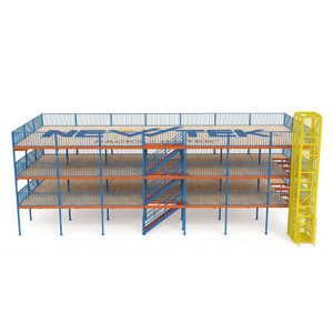 Mezzanine en acier Q235, gain de place, assemblée, revêtement poudré, OEM, boulonnée, capacité de stockage 300-1000 kg/m², double la capacité de stockage - Product Image 6