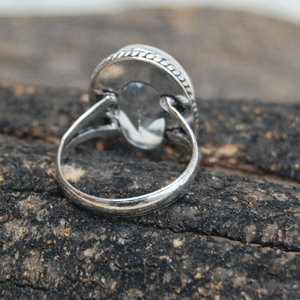 Faceted White Topaz Gemstone <b>Ring</b> 925 Silver <b>Crystal</b> <b>Ring</b> Dainty Minimalist <b>Ring</b> Handmade Elegant Jewelry - Product Image 4