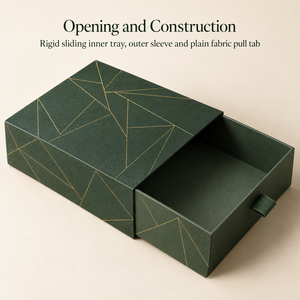 Caja Deslizante de Origami con Diseño Forestal Personalizado para Empaque de Sets de Regalo Tecnológicos - Product Image 2
