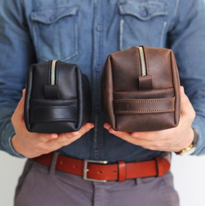 Genuine Leather Toiletry Bag <b>Mens</b> Dopp <b>Kit</b> Travel <b>Shaving</b> Wash Bag Grooming <b>Kit</b> Organizer Wholesale Supplier TYG-0254 - Product Image 3