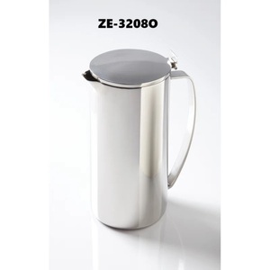 Carafe isotherme en acier inoxydable ZE-3208O avec couvercle, design minimaliste pour usage domestique, conservation thermique de 12 à 24 heures - Product Image 1