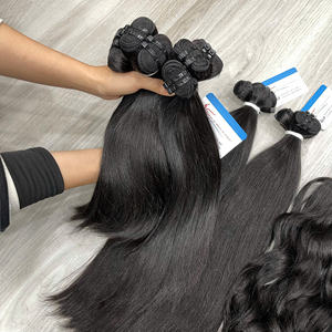 PRODUIT PHARE Cheveux naturels lisses et ondulés, tissage de cheveux humains, cheveux vierges vietnamiens, sans perte, sans nœuds - Product Image 3