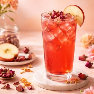 Bebida sin café con sabor a rosas frescas y frutas, envasada en bolsitas de té, fácil de preparar. - Product Image 2