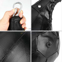 Ballon de frappe professionnel en cuir PU double pour entraînement de boxe et musculation