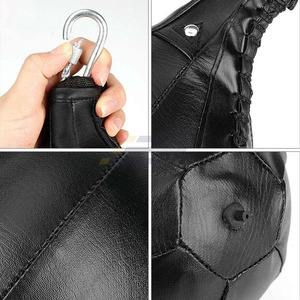 Ballon de frappe professionnel en cuir PU double pour entraînement de boxe et musculation - Product Image 6