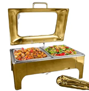 Ensemble de chauffe-plats en acier inoxydable pour chauffer les aliments à vendre - Product Image 1