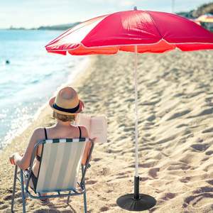 Base de parapluie en plastique durable et robuste, résistant aux intempéries, léger et simple à assembler pour les parasols extérieurs au bord de la piscine. - Product Image 5