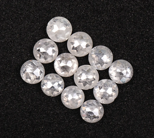 OM GEMS 1.48 CT, 2.8-3.2 MM, Diamante Blanco Natural, Diamante de Corte Redondo Rosa, Diamante Natural Suelto Extraído de la Tierra para Anillo de Boda - Product Image 5