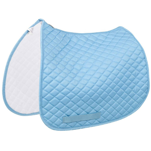 Tapis de selle de dressage et de saut en coton matelassé, doublure polaire turquoise, réglable, pour l'entraînement, sangle de maintien incluse - Product Image 2