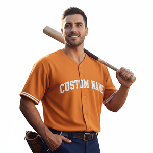 เสื้อเบสบอลผู้ใหญ่แบบกำหนดเอง เสื้อซอฟต์บอล พิมพ์ชื่อและโลโก้ได้ เนื้อผ้านุ่มระบายอากาศดี สำหรับชุดกีฬา ชุดยูนิฟอร์มเบสบอล - Product Image 6