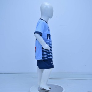Sydney FC Kids Soccer Uniform Short Sleeve Crew Neck Moisture Wicking Polyester <b>Athletic</b> Fit All Seasons Print Sublimation Sets - Product Image 4